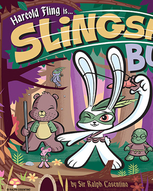 Hareold Fling is your average forest creature in Mid-evil England making an honest living selling fresh vegetables from a cart and as a part-time actor. Because of his good nature, and kindness towards others he is one of the most well liked citizens of Surewood Forest.

His happy go lucky world is turned upside down when the ruthless, greedy Toad King takes over the land and begins taxing, stealing and enslaving everyone near and far. In an attempt to stop the Toad King's Henchman from harming some children, Hareold Fling is beaten up and left for dead at the edge of the forest by the ocean. He's found by a wandering fisherman who brings him aboard his ship. As Hareold is nursed back to health, they travel to different corners of the earth.
