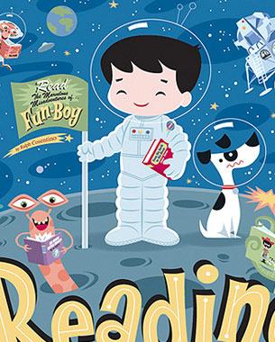 This was a promotional Fun-boy poster I designed for schools and libraries.