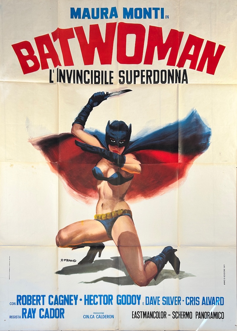 The Batwoman 1971 Italian 4 Fogli