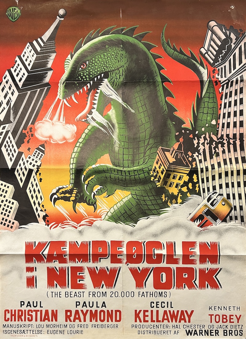 The Beast from 20,000 Fathoms 1953 Danish Poster