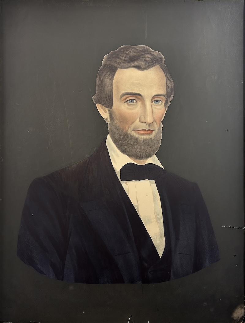 Abraham Lincoln Stone Litho Portrait 1865-1867