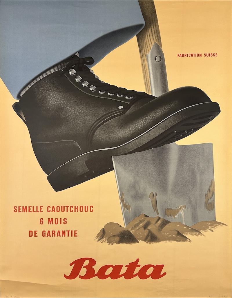 Bata Shoes 1956 Swiss Poster