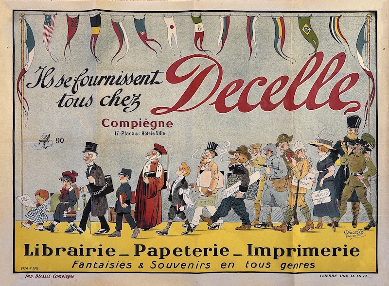 Decelle Stationary and Printing House 1917 French Poster