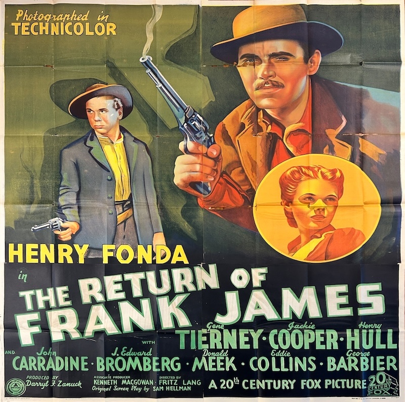 The Return of Frank James 1940 English Six Sheet